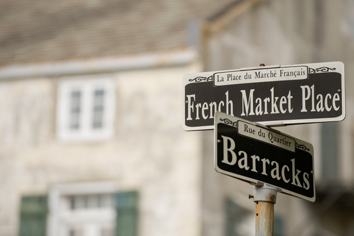 French Marketplace Sign in the French Quarter