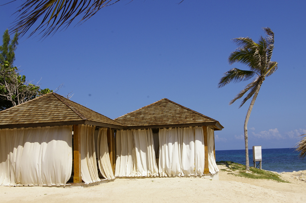 Spa cabanas on the beach, Hyatt Zilara