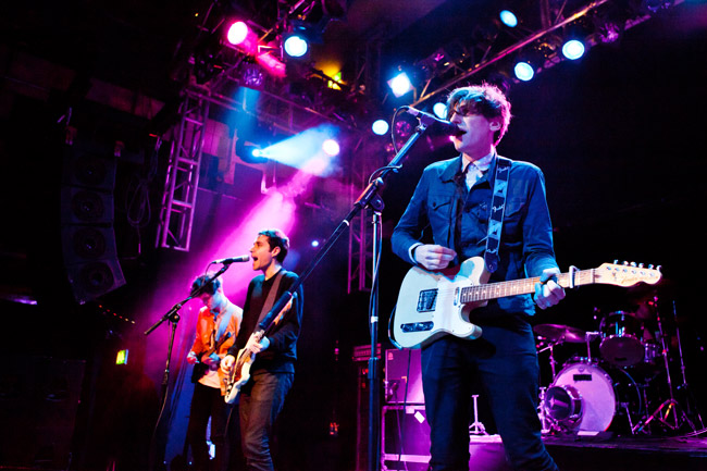 The Pains of Being Pure at Heart perform at the O2 Academy, Islington, London. 8th March 2012. Photo credit Steve Asenjo