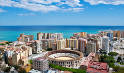 Aerial city view - Malaga, Spain