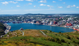 View of city and harbour from Signal Hill - St. John