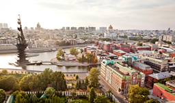 Aerial city view of Moscow - Russia