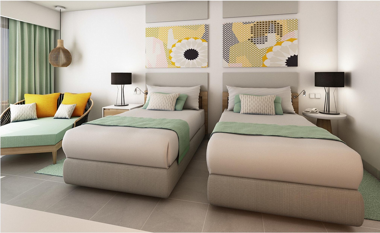 The Deluxe room can have one or two beds at the Ocean Vista Azul Varadero