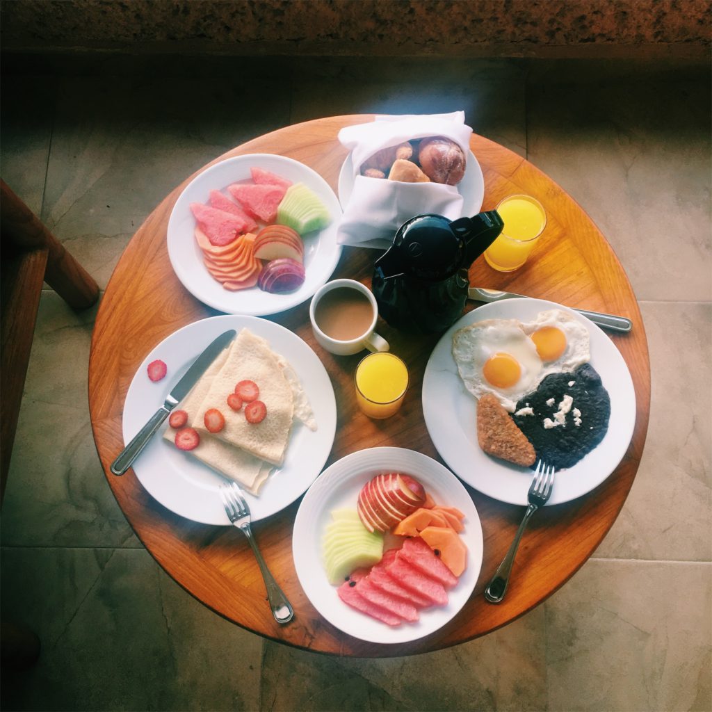 Barcelo Huatulco room service breakfast