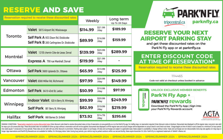 Edmonton Airport Park And Fly Coupon www.tripcentral.ca