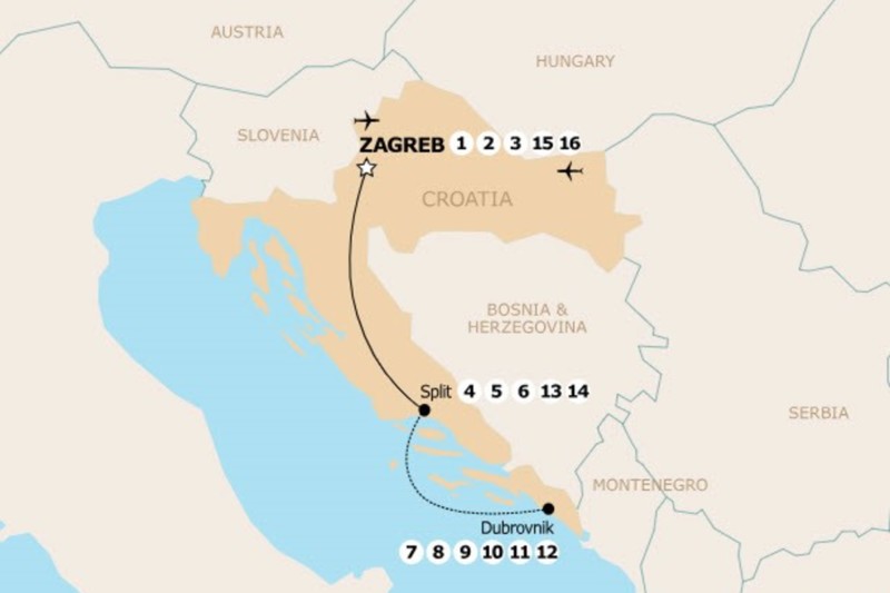 Zagreb-Split-Dubrovnik