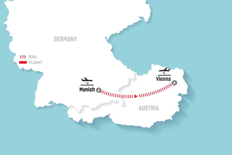 Munich and Vienna by Train